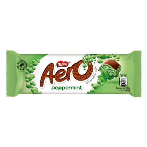 AERO BUBBLY BAR PEPPERMINT 36G
