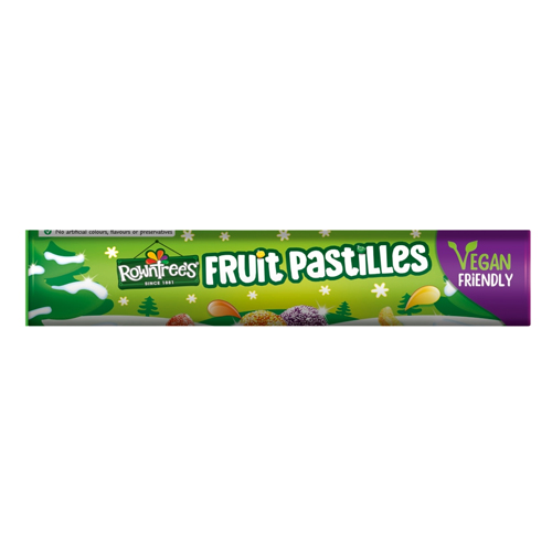 ROWNTREE'S FRUIT PASTILLES VEGAN GIANT TUBE 115G