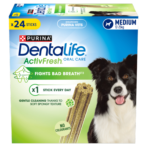 DENTALIFE ACTIV FRESH DAILY ORAL CARE MEDIUM DOG 3 STICKS 69G