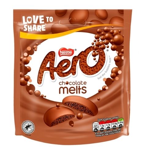 AERO MELTS MILK CHOCOLATE SHARING BAG 92G