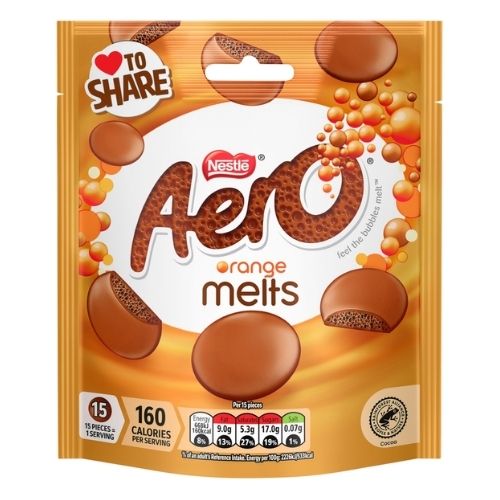 AERO MELTS ORANGE CHOCOLATE SHARING BAG 86G