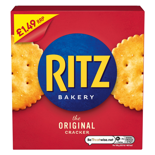 RITZ ORIGINAL CRACKERS PMP £1.49 150G