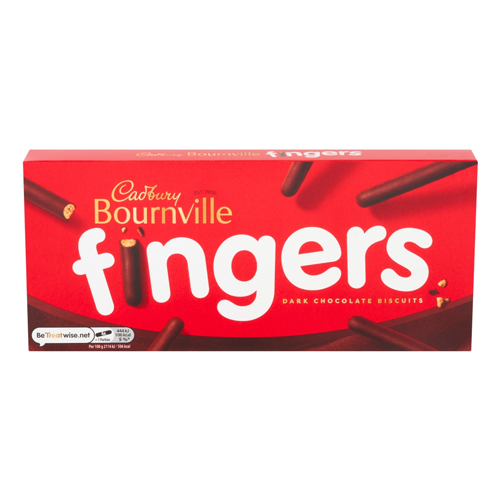 CADBURY BOURNVILLE FINGERS DARK CHOCOLATE BISCUITS 114G