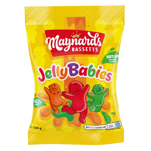 MAYNARDS BASSETTS JELLY BABIES SWEETS BAG 130G