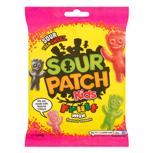 SOUR PATCH KIDS FRUIT MIX POUCH 130G