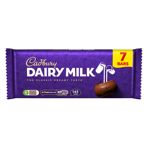 CADBURY DAIRY MILK CHOCOLATE BAR 7PK 190.4G