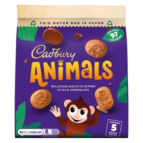 CADBURY ANIMALS MINI BISCUTS 5PK 99.5G