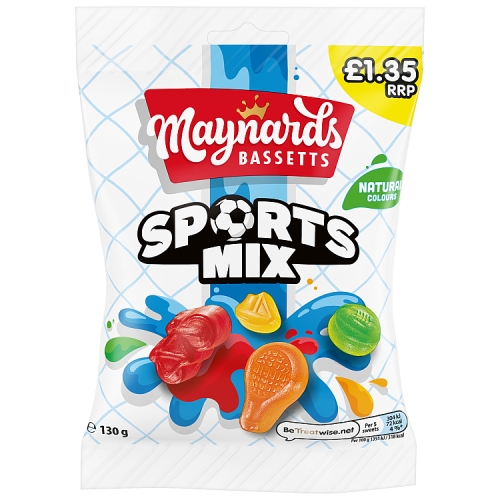 MAYNARDS BASSETTS SPORTS MIX BAG PMP £1.35 130G