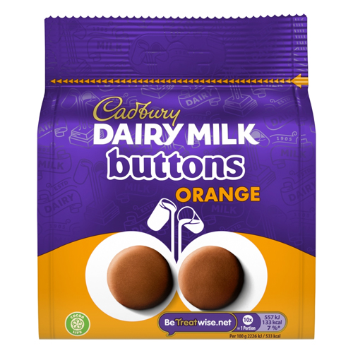 CADBURY DAIRY MILK BUTTONS ORANGE 85G