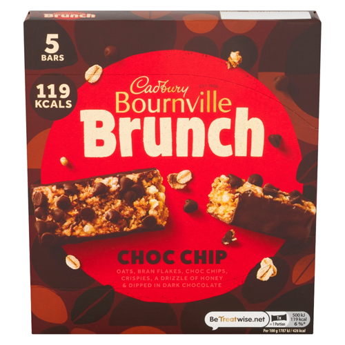 CADBURY BOURNVILLE BRUNCH CHOC CHIP 5PK 140G
