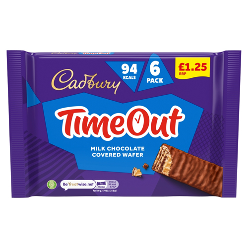 CADBURY TIMEOUT MILK PMP 6PK 108G