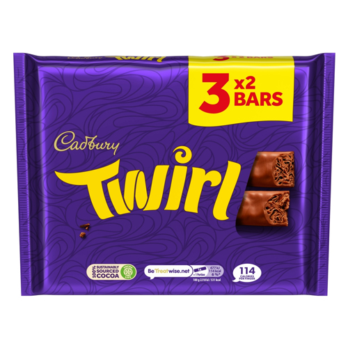 CADBURY TWIRL CHOCOLATE BAR 3PK 129G