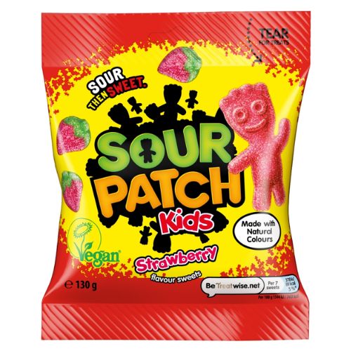 SOUR PATCH KIDS STRAWBERRY FLAVOUR POUCH 130G