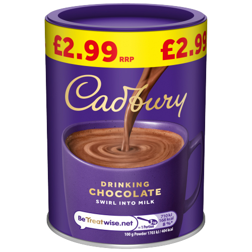 CADBURY HOT CHOCOLATE PMP £2.99 250G