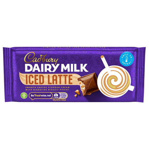 CADBURY DAIRY MILK ICED LATTE CHOCOLATE BLOCK 122.5G