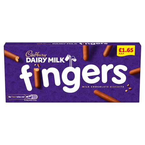 CADBURY DAIRY MILK MINT FINGERS PMP £1.65 114G
