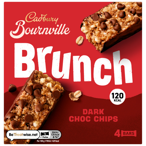 CADBURY BOURNVILLE BRUNCH CHOC CHIP 4PK 112G