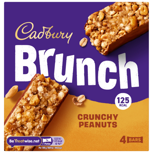 CADBURY BRUNCH BAR PEANUT 4PK 112G