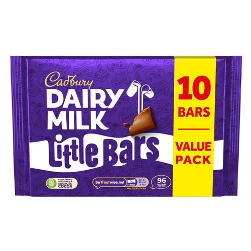 CADBURY DAIRY MILK LITTLE BARS 10PK 180G