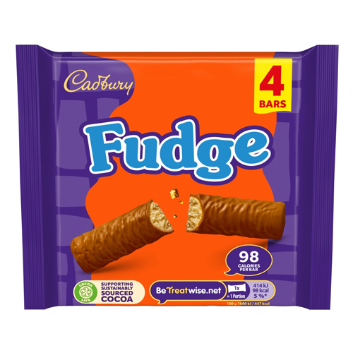 CADBURY FUDGE BAR 4PK 88G