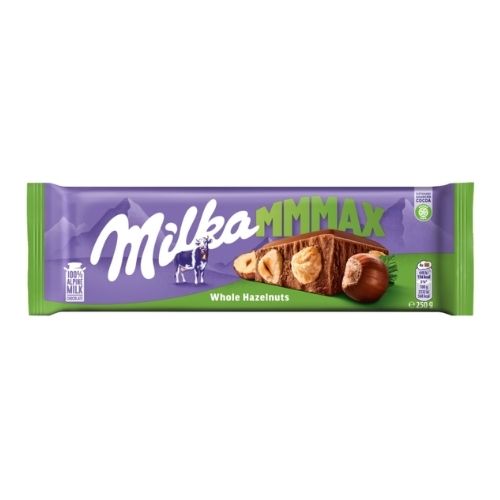 MILKA MAX HAZELNUT CHOCOLATE BLOCK 250G