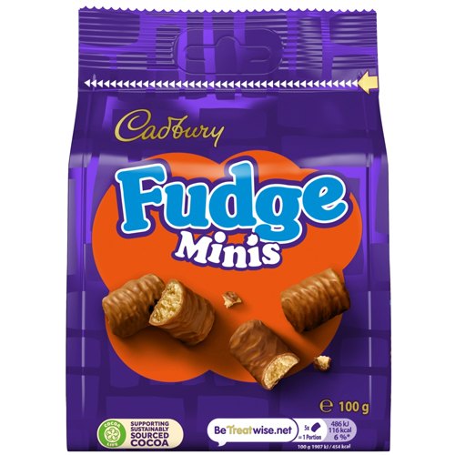 CADBURY FUDGE MINIS CHOCOLATE BAG 100G