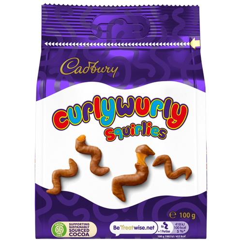 CADBURY CURLY WURLY SQUIRLIES BAG 100G