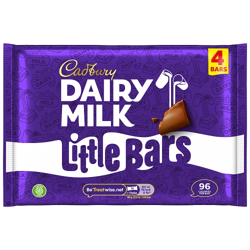 CADBURY DAIRY MILK LITTLE BAR 4PK 72G