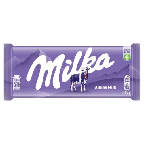 MILKA ALPINE MILK CHOCOLATE BLOCK 90G