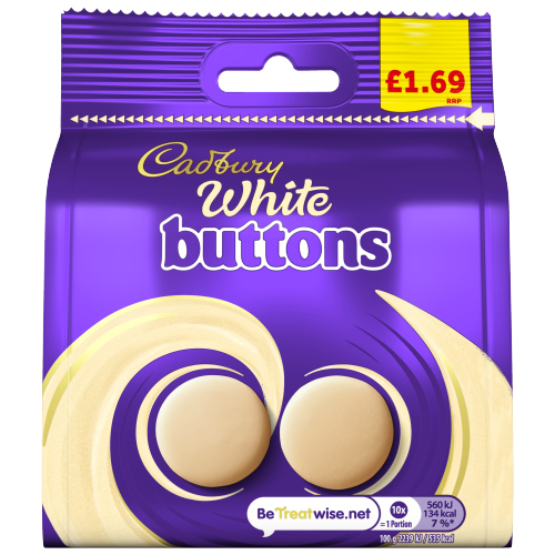 CADBURY WHITE BUTTONS CHOCOLATE PMP £1.69 85G