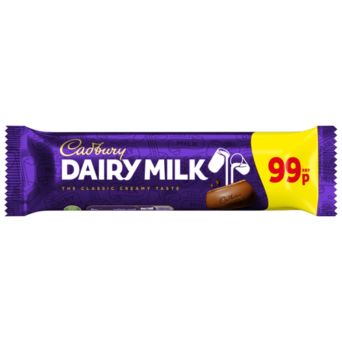 CADBURY DAIRY MILK CHOCOLATE BAR PMP 99P 45G