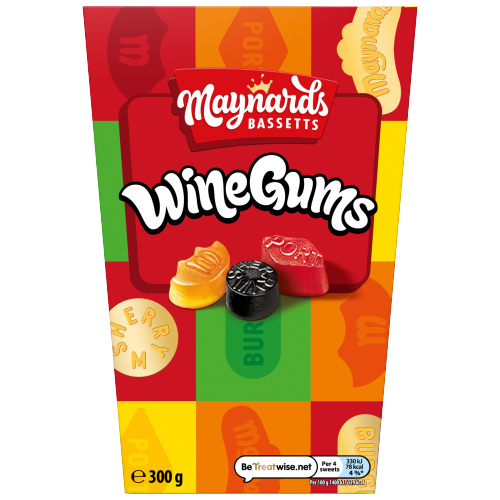 MAYNARDS BASSETTS WINE GUMS CARTON 300G-XMAS