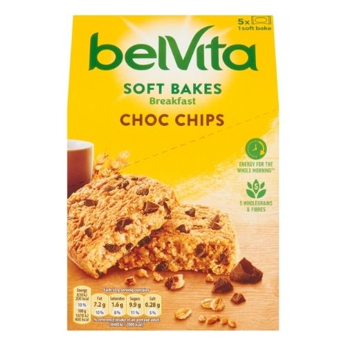 BELVITA BREAKFAST BISCUITS SOFT BAKES CHOC CHIPS 250G