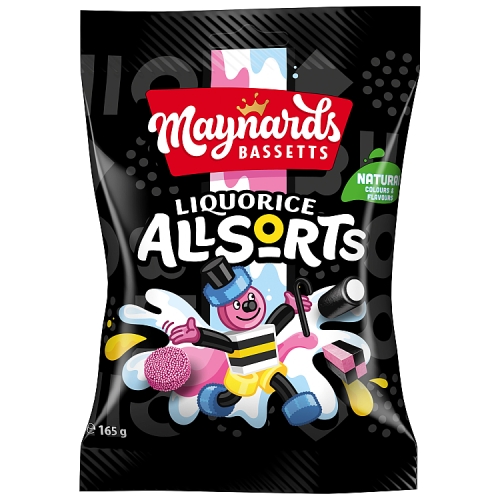 MAYNARDS BASSETTS LIQUORICE ALLSORTS BAG 165G