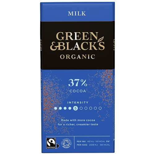 GREEN & BLACK'S ORGANIC MILK CHOCOLATE BLOCK 90G