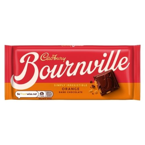CADBURY BOURNVILLE ORANGE DARK CHOCOLATE BLOCK 100G