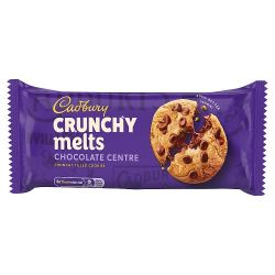 CADBURY CRUNCHY MELTS CHOCOLATE CENTRE CHOCOLATE CHIP COOKIES 156G