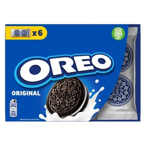 OREO ORIGINAL VANILLA S & SANDWICH BISCUITS 6 SNACK 132G