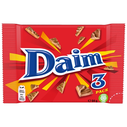 DAIM CHOCOLATE BAR 3PK 84G