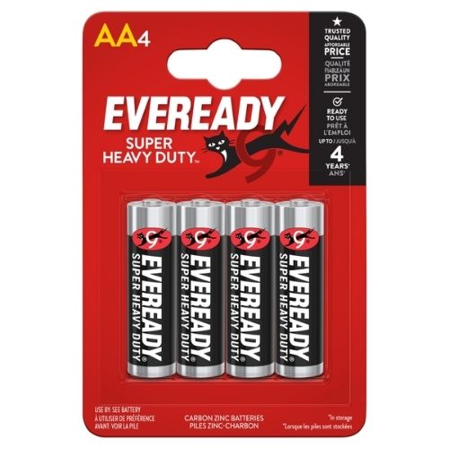 EVEREADY SUPER HEAVY DUTY AA FSB4 4PK