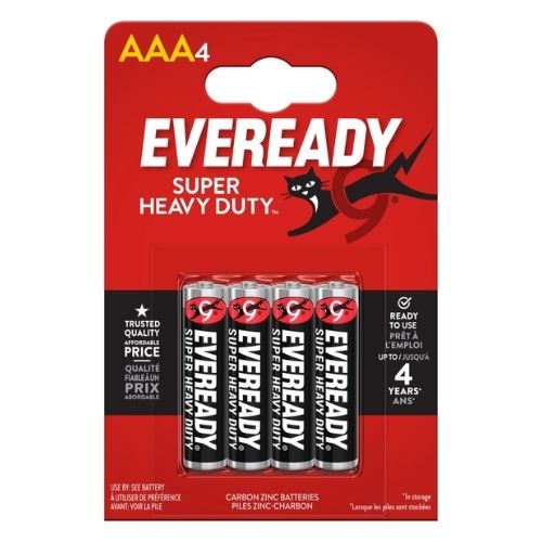 EVEREADY SUPER HEAVY DUTY AAA FSB4 4PK