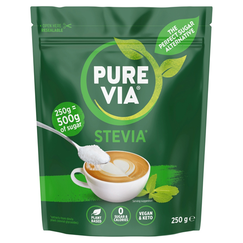 PURE VIA STEVIA GRANULES 250G
