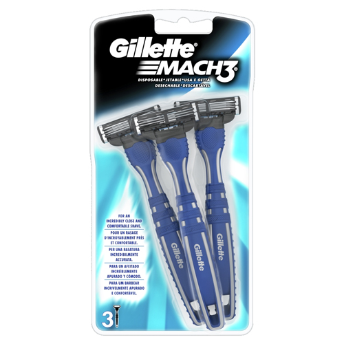 GILLETTE MACH 3 DISPOSABLE RAZOR 3PK