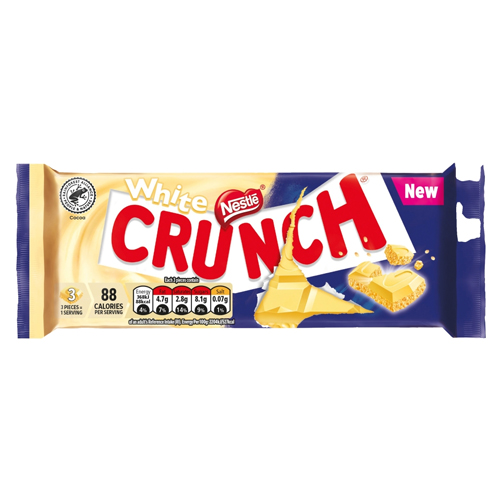 CRUNCH WHITE CHOCOLATE SHARING BAR 100G