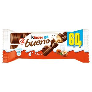 KINDER BUENO CHOCOLATE MILK CHOCOLATE AND HAZELNUTS PMP 60P 43G