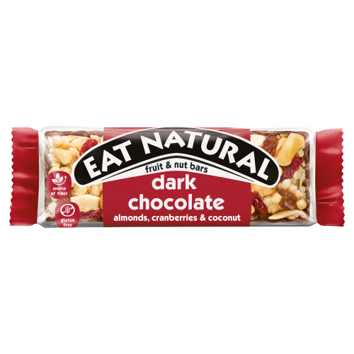 EAT NATURAL DARK CHOCOLATE CRANBERRY & ALMOND 40G