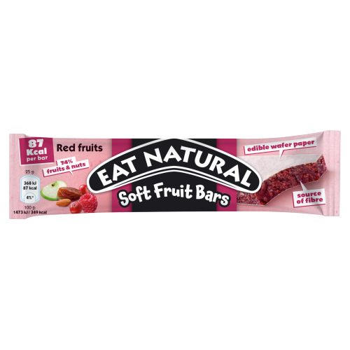 EAT NATURAL SOFT FRUIT BAR RED BERRIES 25G
