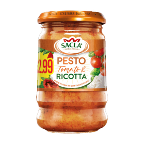 SACLA TOMATO & RICOTTA PESTO PMP £2.99 190G
