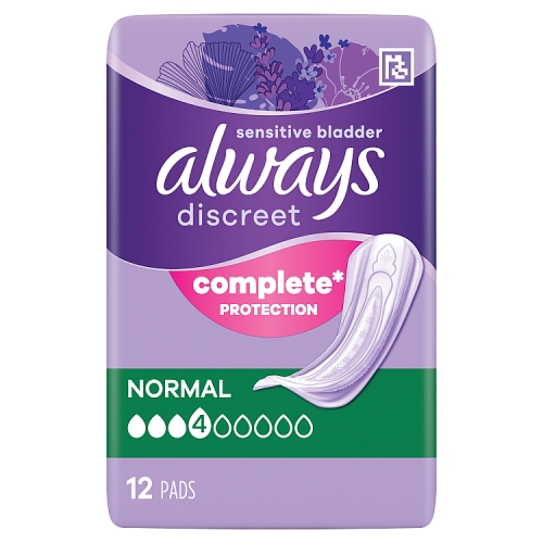 ALWAYS DISCREET PADS NORMAL 12S