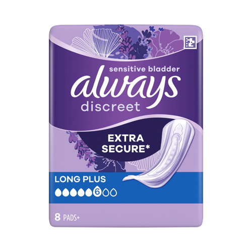 ALWAYS DISCREET PADS LONG PLUS 8S